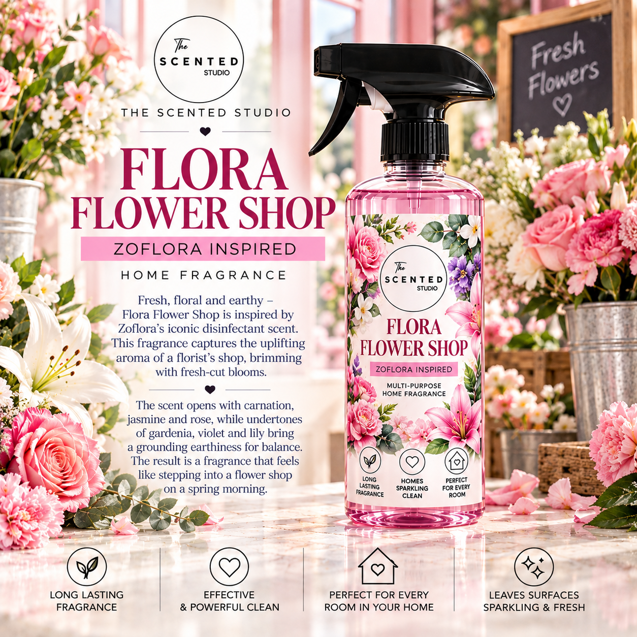 Flora Flower Shop Wax Melt – Zoflora Inspired Floral Scent