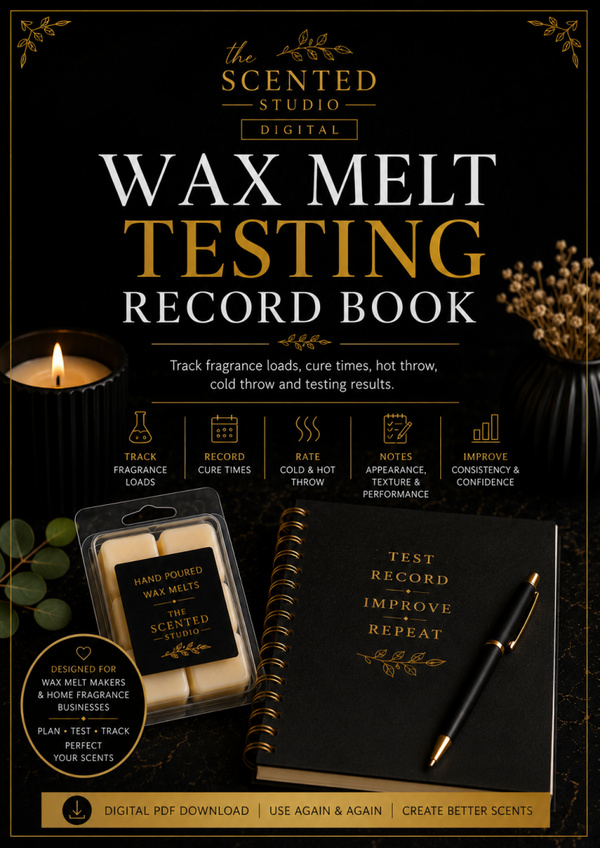 Wax Melt Testing Record Book Digital Guide