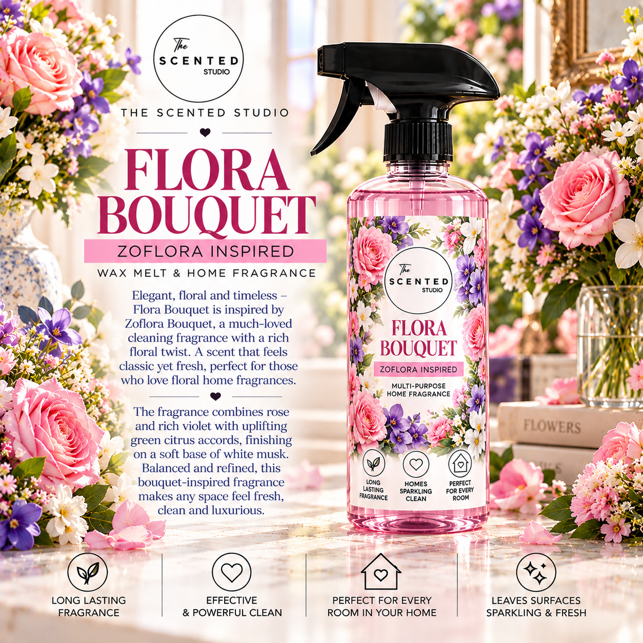 Flora Bouquet Wax Melt – Zoflora Bouquet Inspired Fragrance