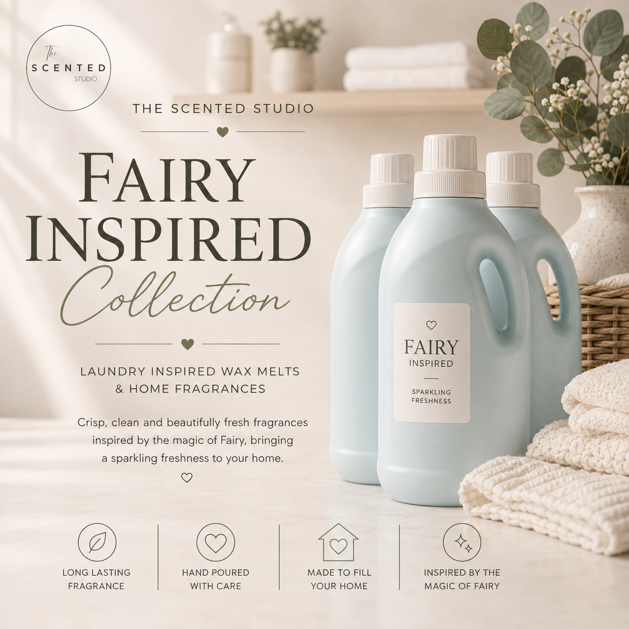 Fairy inspired collection image – gentle fresh laundry wax melts – The Scented Studio"