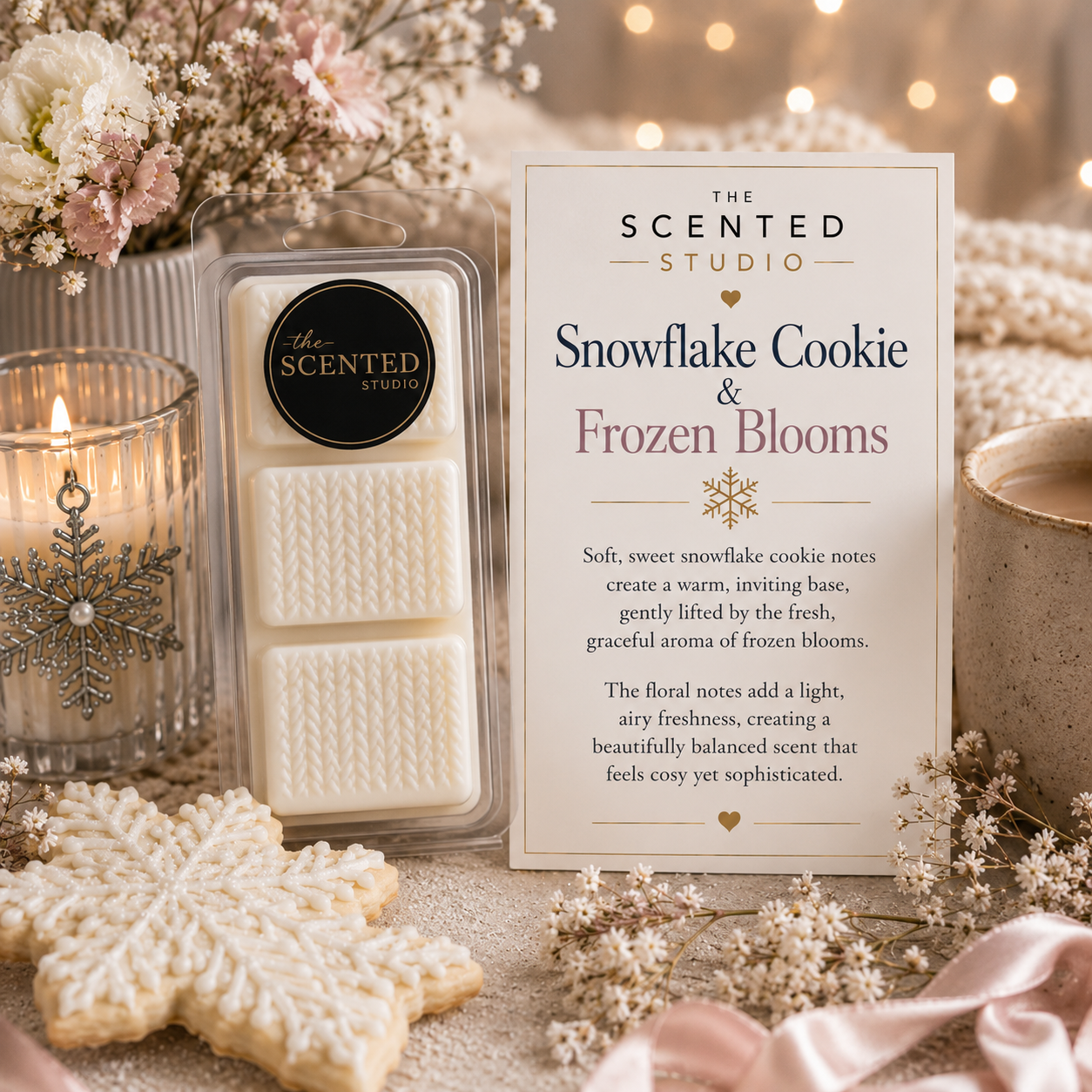 Snowflake Cookie & Frozen Blooms
