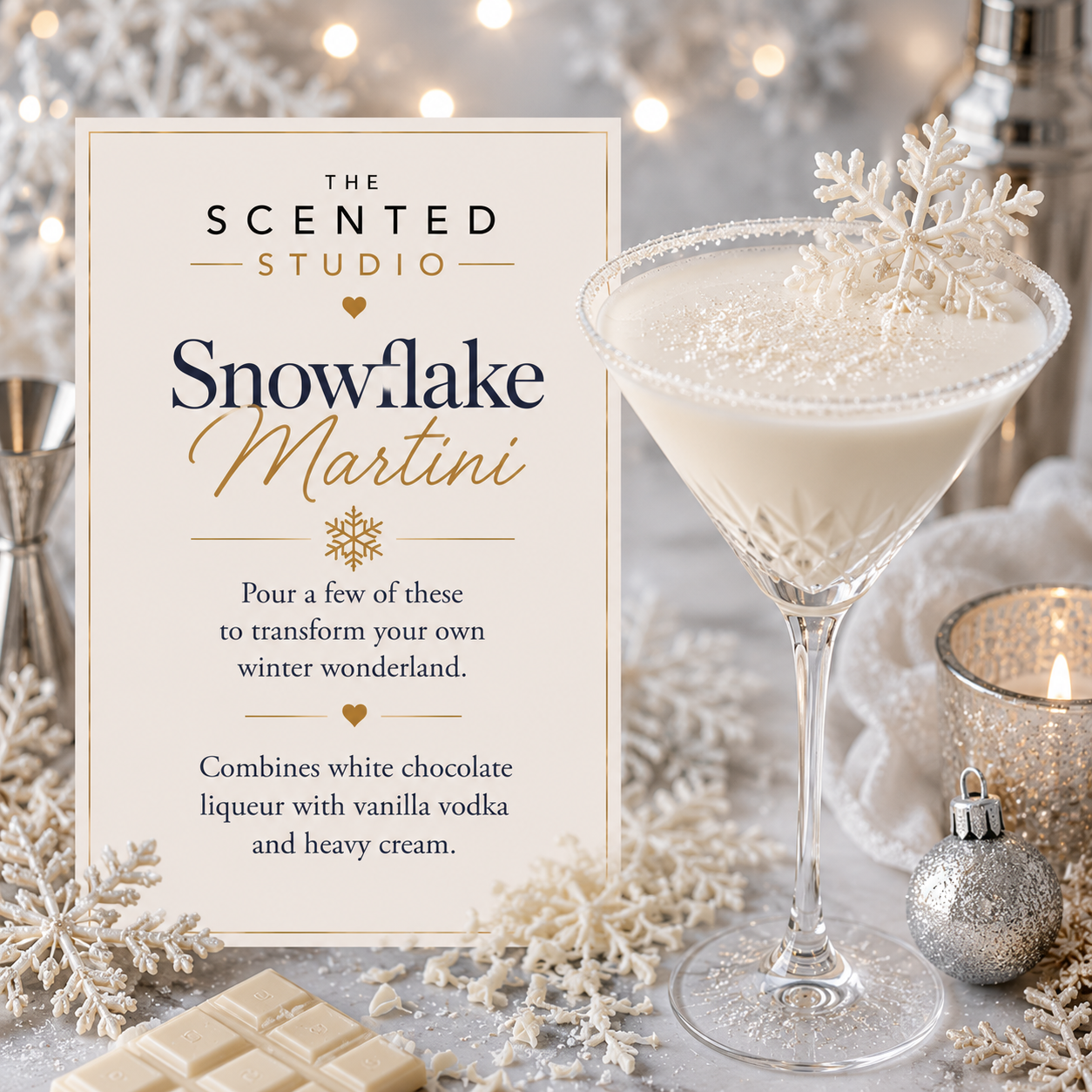 Snowflake Martini Wax Melts & Home Fragrance
