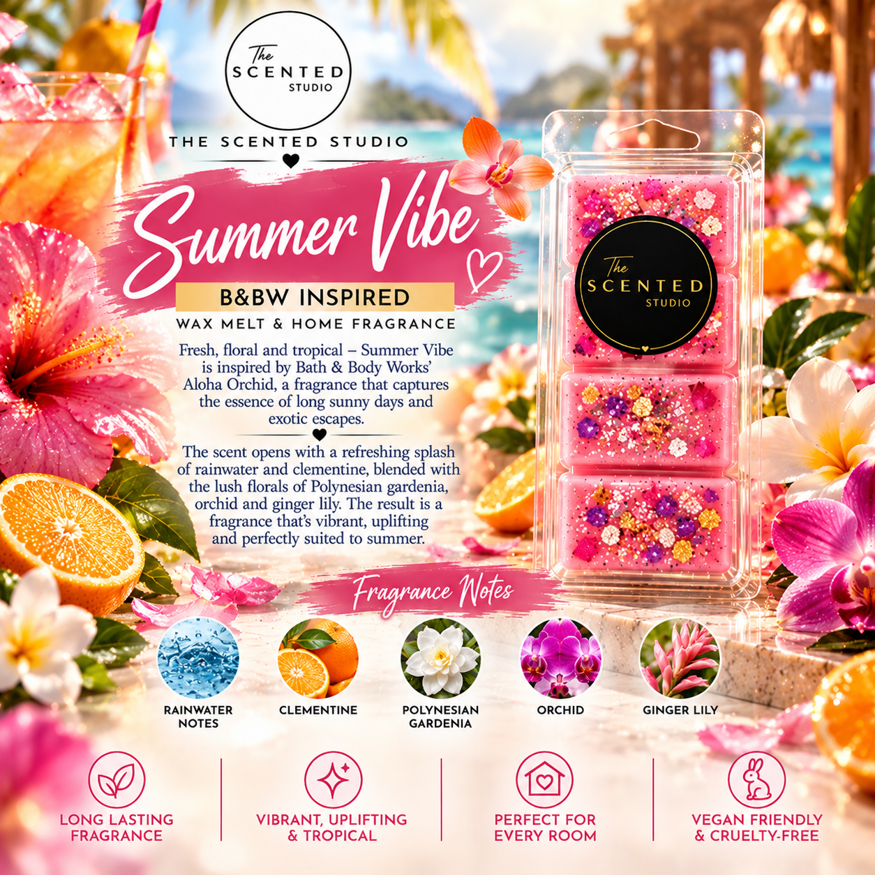 Summer Vibe Wax Melt – Bath & Body Works Inspired Fragrance