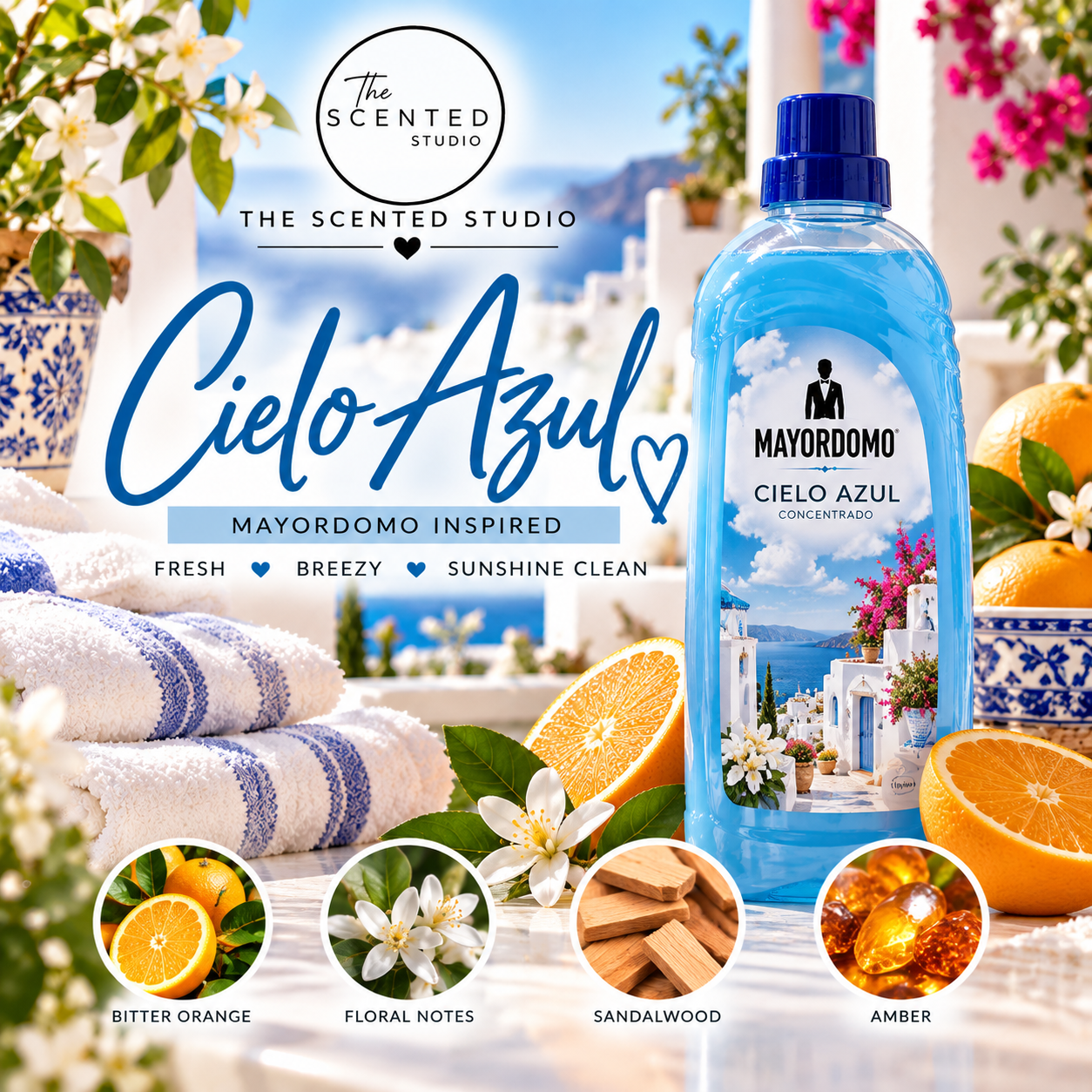 Cielo Azul Wax Melt – Spanish Cleaning Inspired Fragrance (Mayor Domo Dupe)