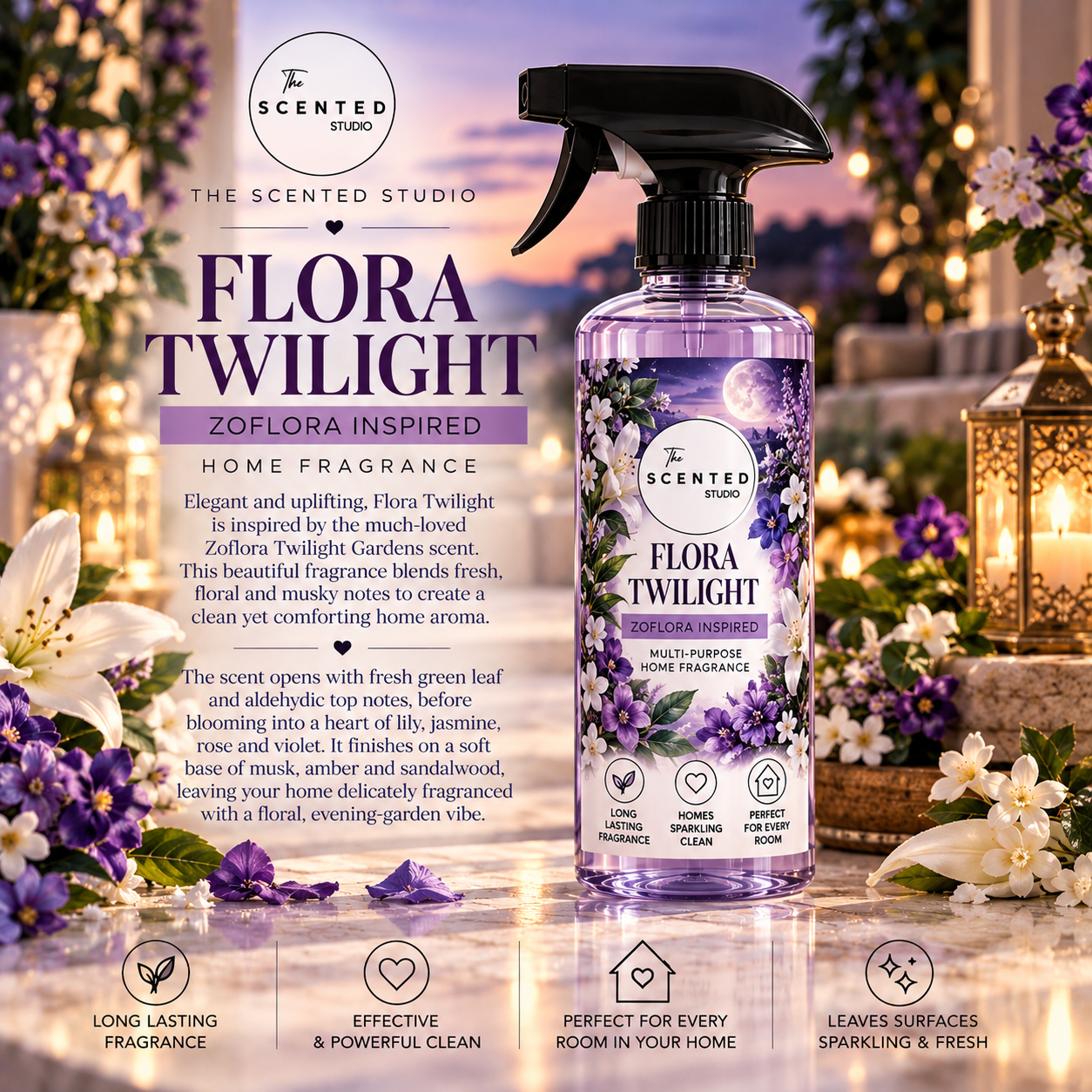 Flora Twilight Wax Melt – Zoflora Twilight Gardens Inspired Fragrance