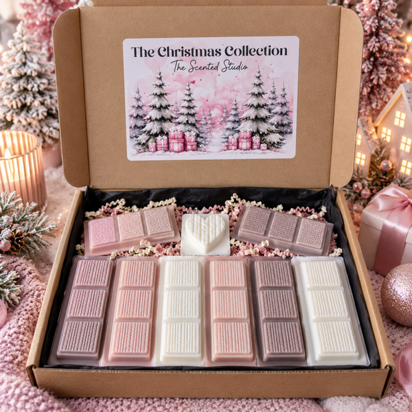 Christmas Wax Melt Discovery Box – 8 Full-Size Bars + FREE Heart Melt