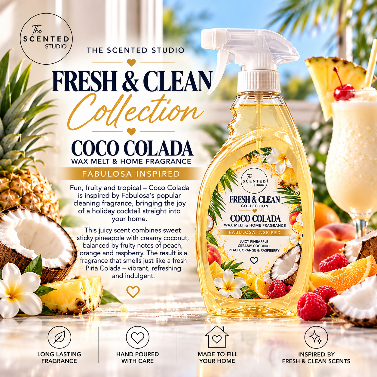 Coco Colada Wax Melt – Fabulosa Inspired Tropical Fragrance