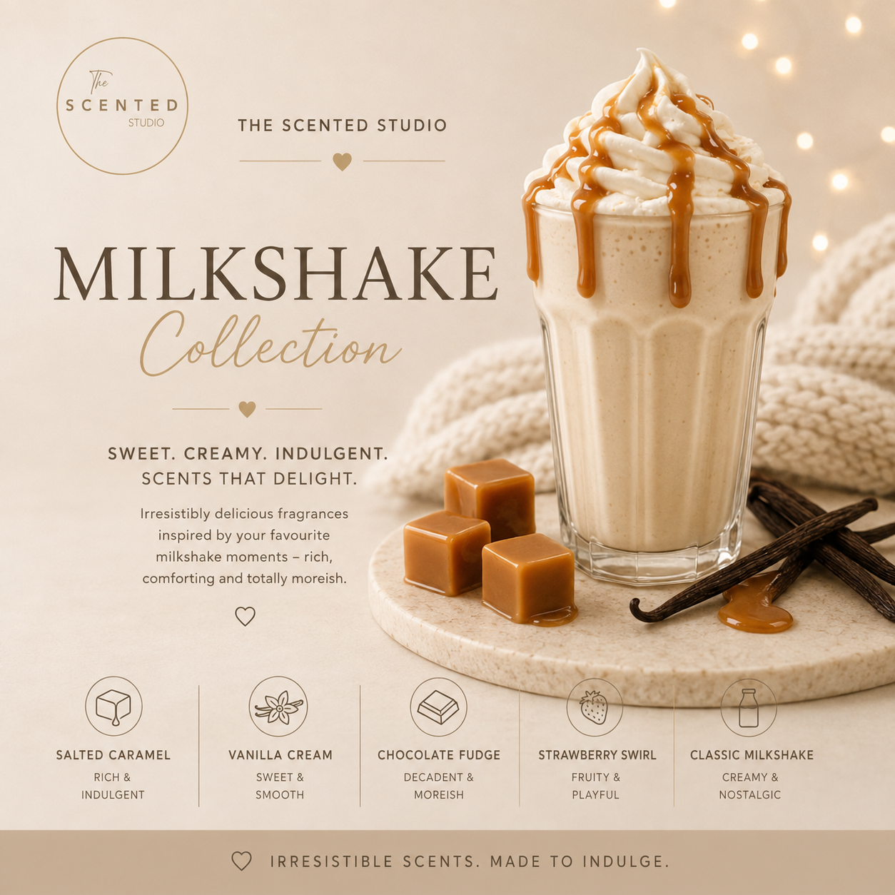 Milkshake Collection image – sweet creamy milkshake scented wax melts – The Scented Studio"
