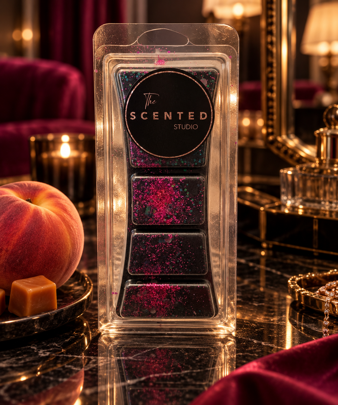 Lenny Lavish Unstoppables Wax Melt & Home Fragrance – Unstoppables Inspired Peach, Vanilla & Caramel Scent