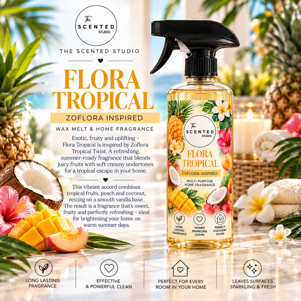 Flora Tropical Wax Melt – Zoflora Tropical Twist Inspired Fragrance
