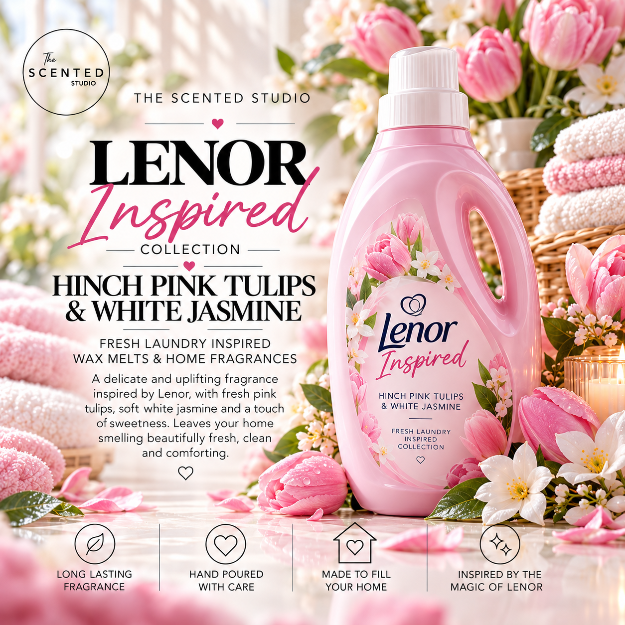 Lenny Hinch Pink Tulips & White Jasmine – Laundry Inspired Fragrance