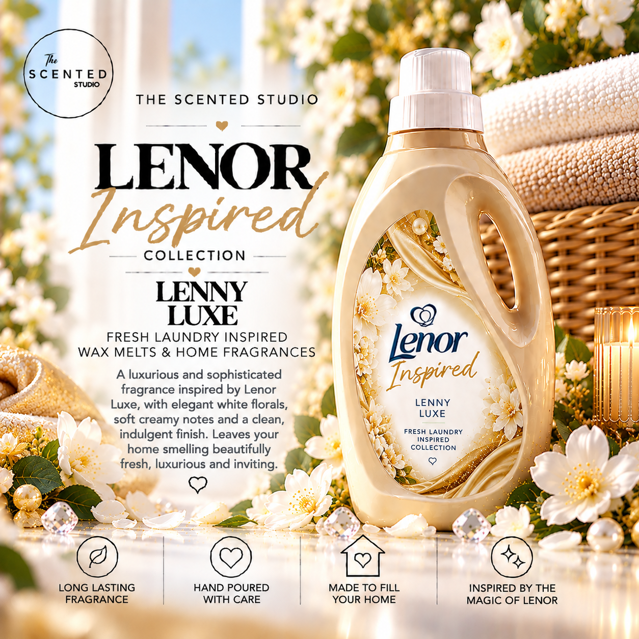 Lenny Luxe Wax Melt & Home Fragrance – Lenor Unstoppables Inspired Laundry Scent