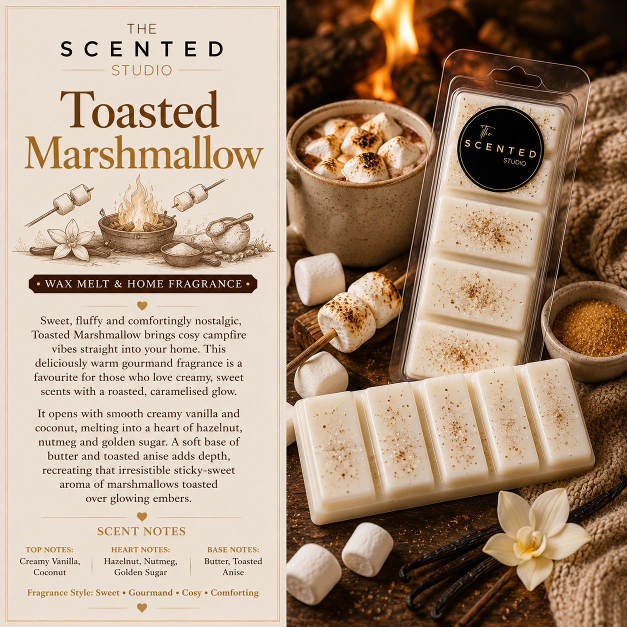 Toasted Marshmallow – Sweet Vanilla & Fire-Roasted Sugar Scent