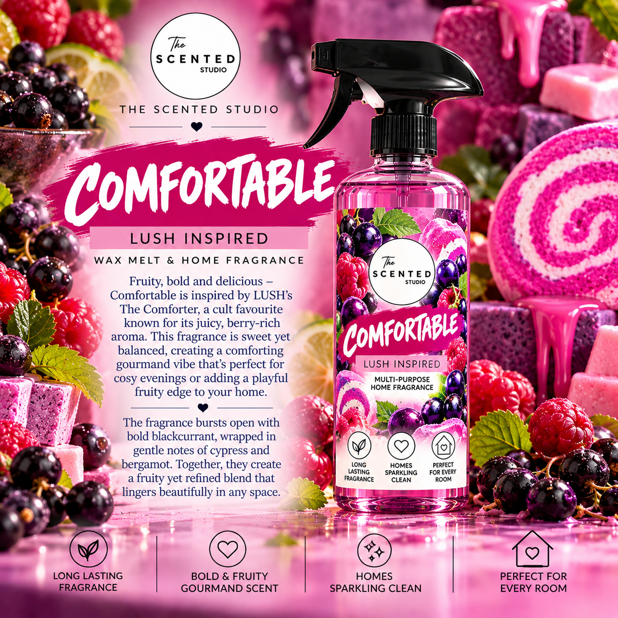 Comfortable Wax Melt – LUSH Inspired Blackcurrant & Bergamot Scent