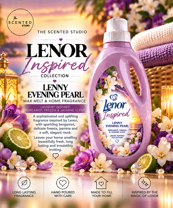 Lenny Evening Pearl Wax Melt & Home Fragrance – Laundry Inspired Bergamot, Freesia & Jasmine Scent