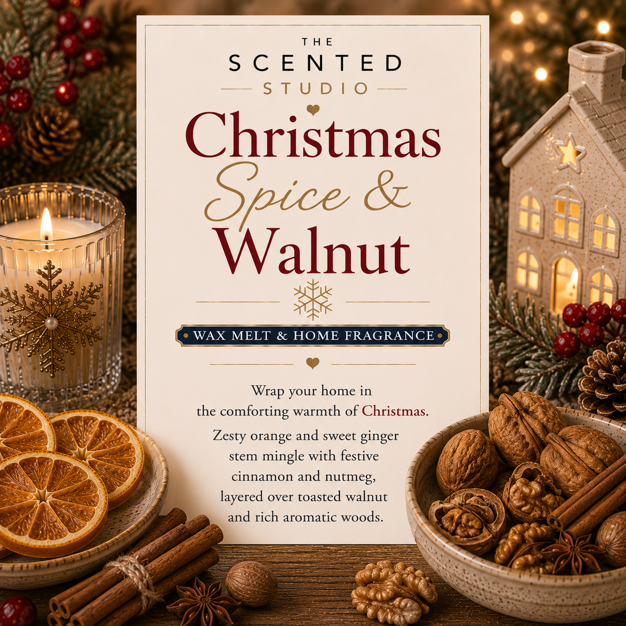 Christmas Spice & Walnut – Warm Orange, Ginger & Nutty Winter Spice