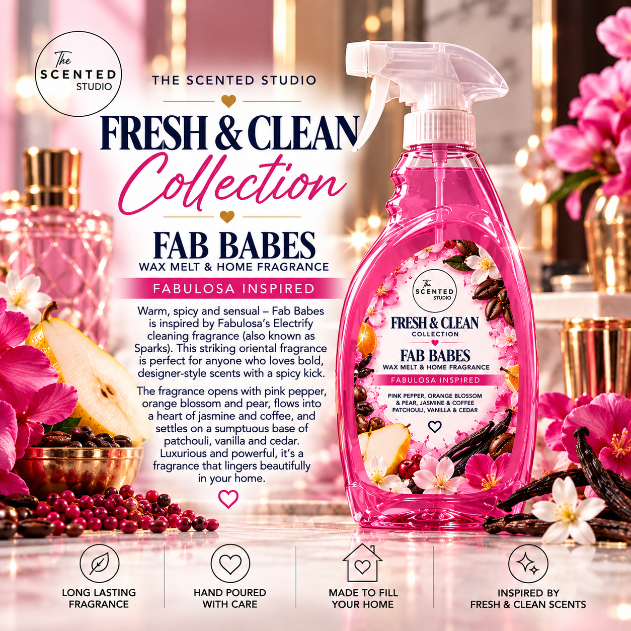 Fab Babes Wax Melt – Fabulosa Electrify Inspired Oriental Fragrance Sparks