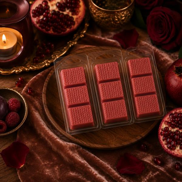 Velvet Pomegranate Wax Melt & Home Fragrance | Fruity Floral with Amber & Musk