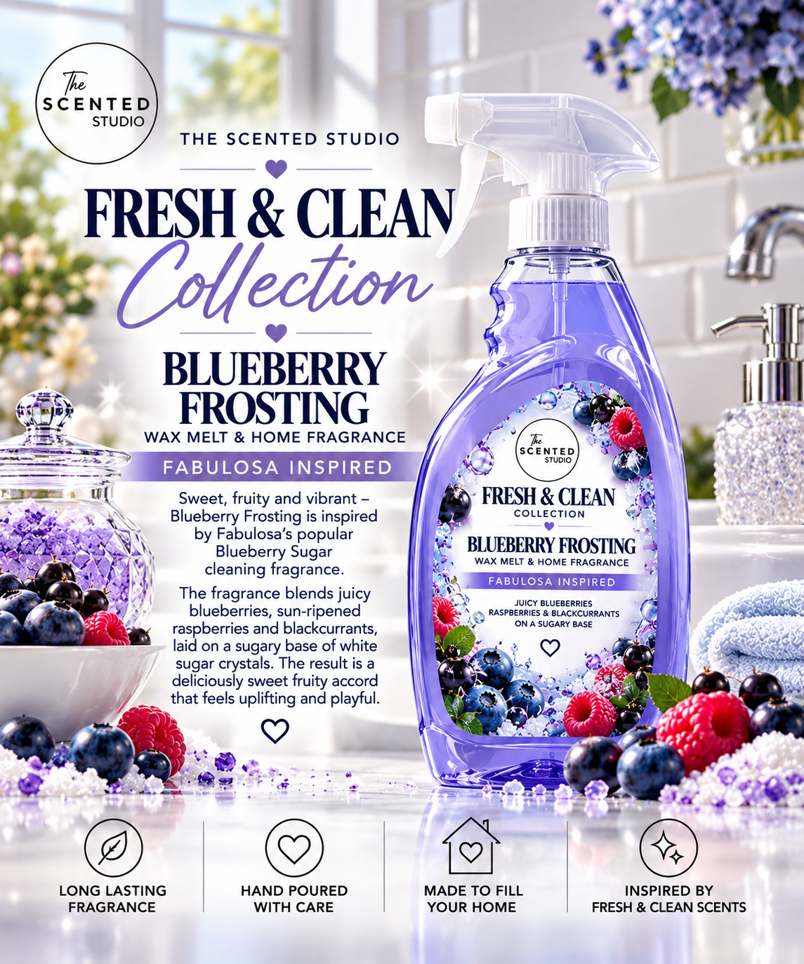 Blueberry Frosting Wax Melt – Fabulosa Inspired Fruity Sweet Fragrance