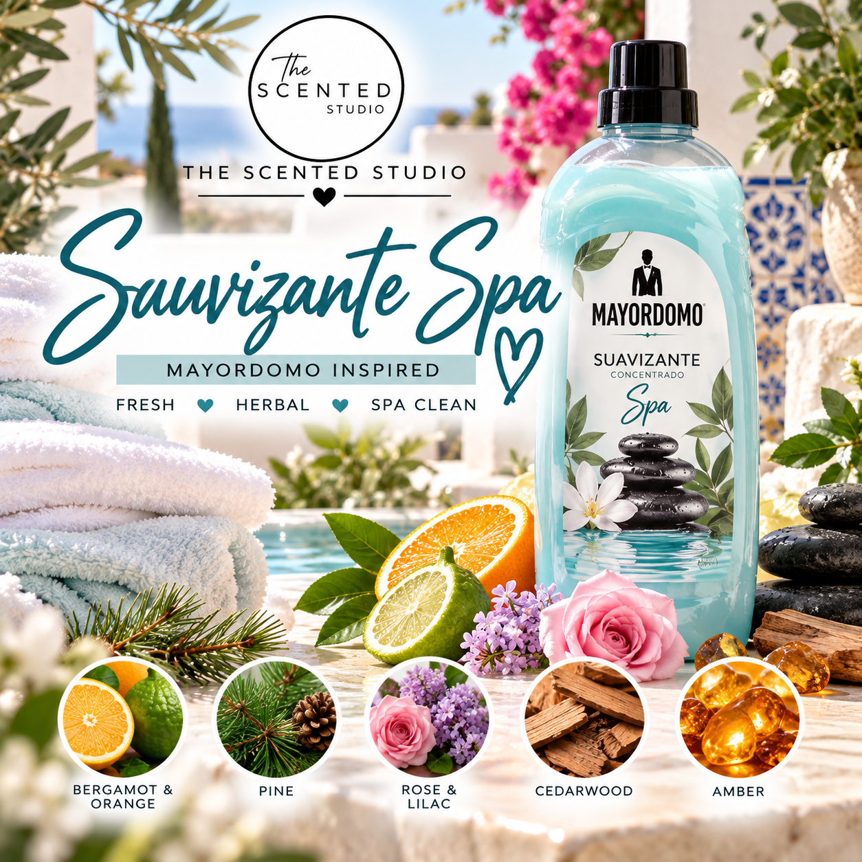 Sauvizante Spa Wax Melt – Mayor Domo Inspired Spanish Cleaning Fragrance | THE SCENTED STUDIO