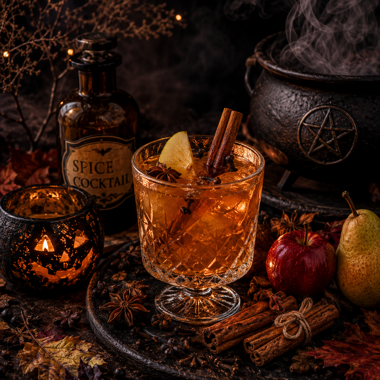 Halloween Spicy Cocktail Wax Melts & Home Fragrances – Apple, Pear, Cinnamon & Clove Autumn Scent