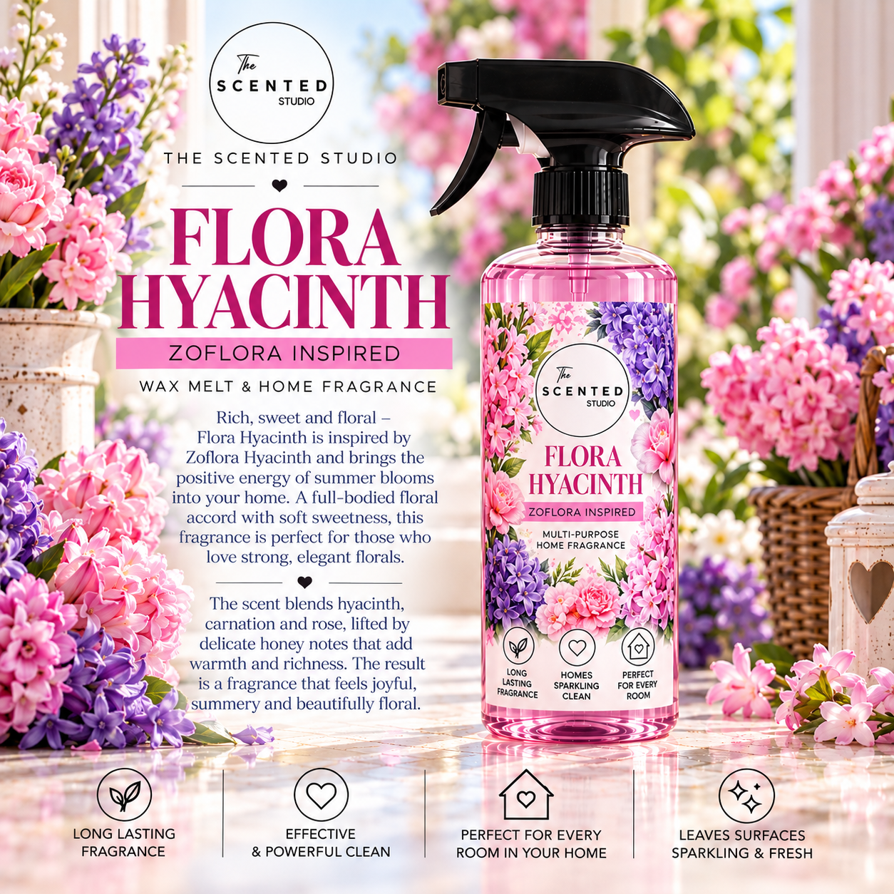 Flora Hyacinth Wax Melt – Zoflora Inspired Floral Fragrance