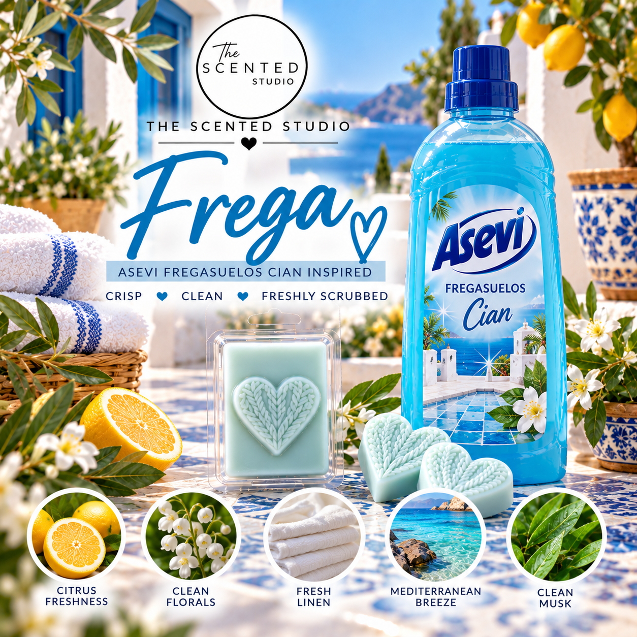 Frega Wax Melt – Asevi Fregasuelos Cian Inspired Spanish Cleaning Fragrance