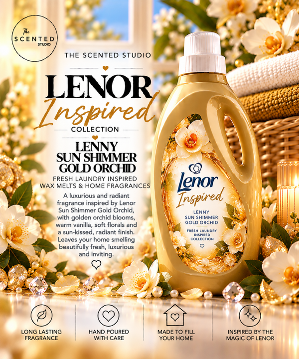 Lenny Sun Shimmer Gold Orchid Wax Melt & Home Fragrance – Lenor Inspired Laundry Scent