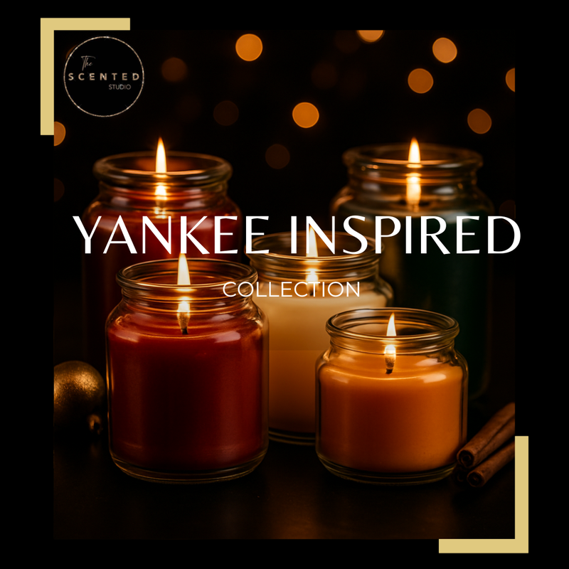 "Yankee inspired collection image โ cosy classic candle style home fragrance โ The Scented Studio"