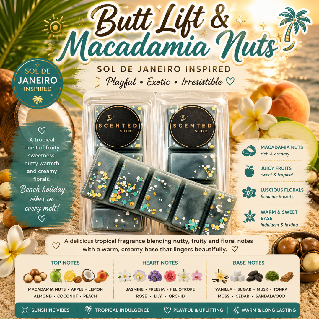 Butt Lift & Macadamia Nuts Wax Melt – Sol de Janeiro Inspired Fragrance