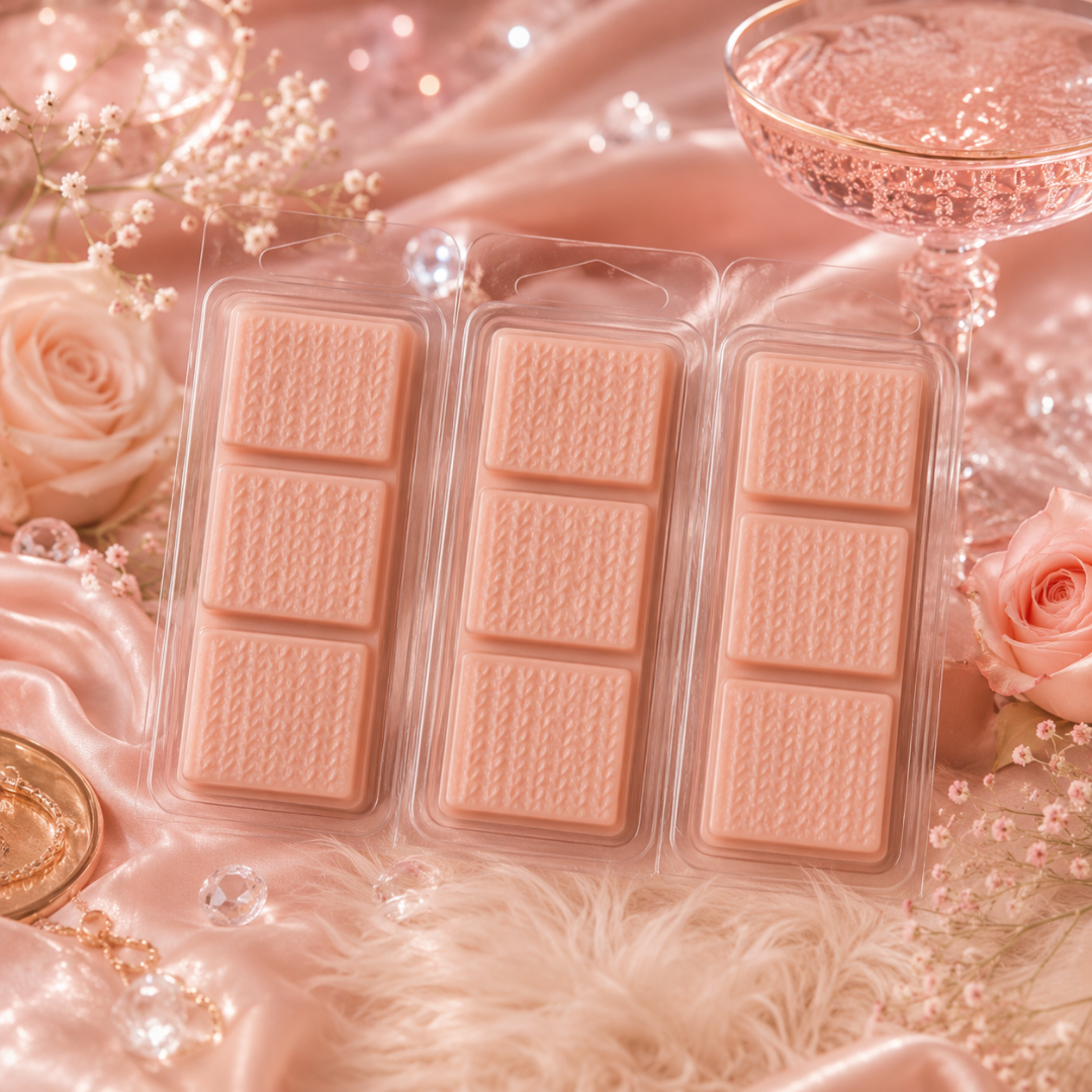 Champagne Rose Wax Melt – Sparkling Floral Fragrance