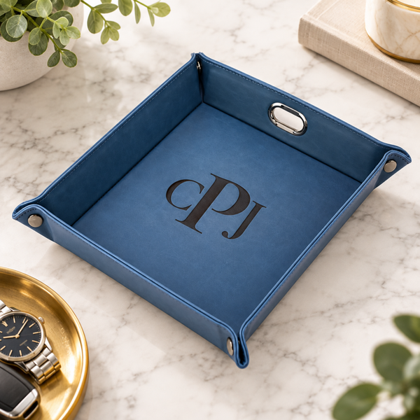 Personalized Leatherette Valet Tray