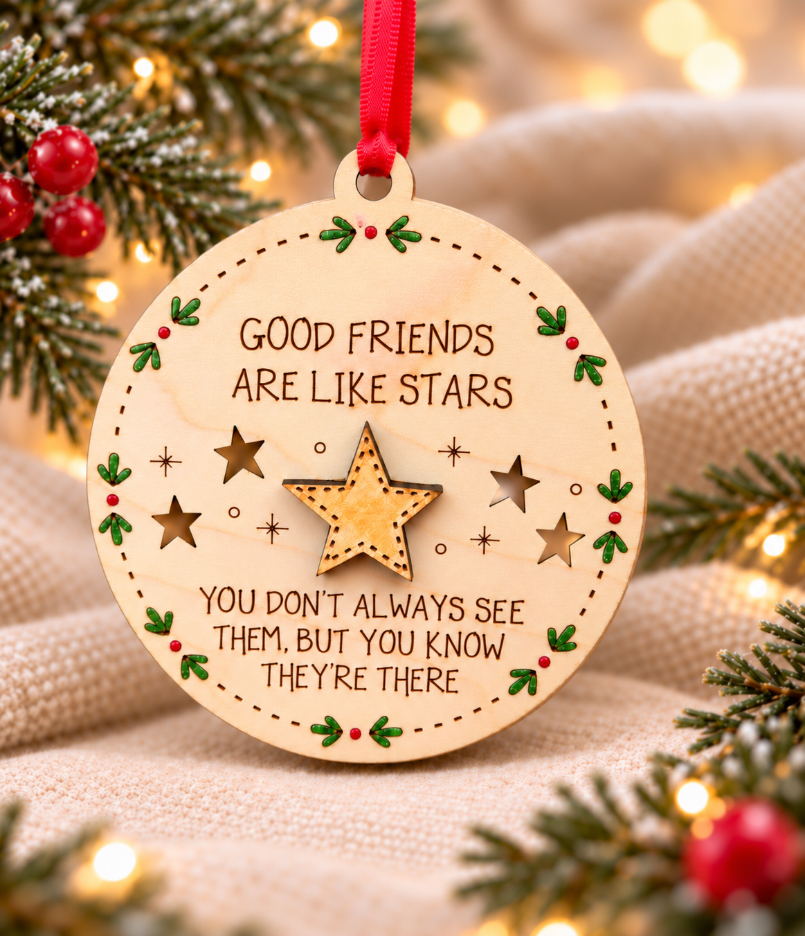 Good Friends Are Like Stars Ornament