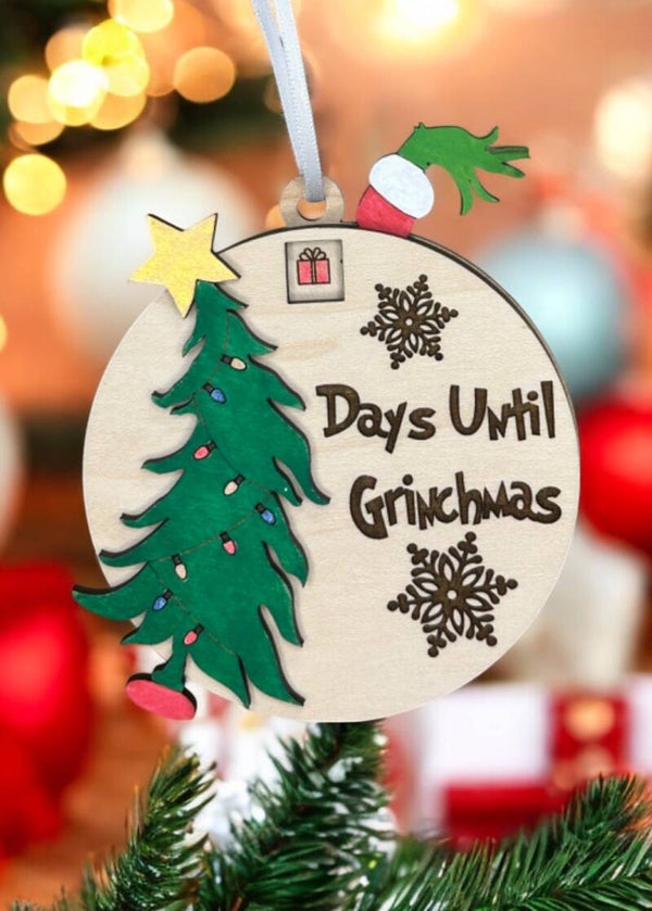 Grinch Christmas Countdown Ornament
