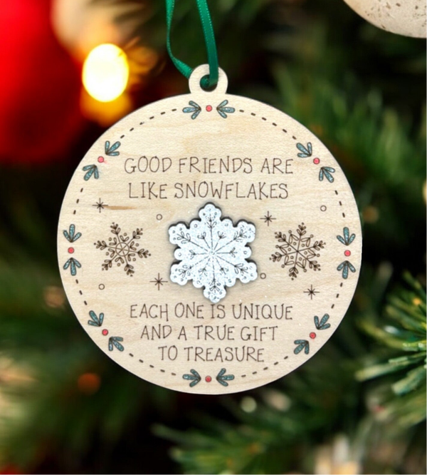 Good Friends Snowflake Ornament