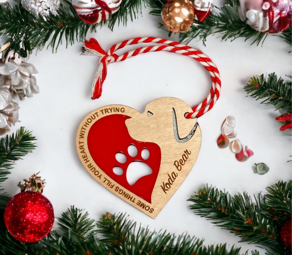 Dog Heart Ornament