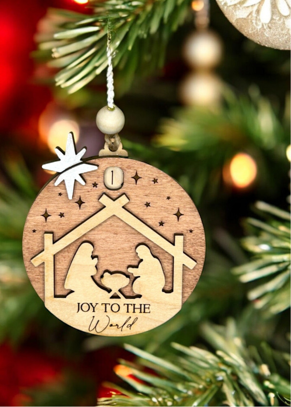 Nativity Countdown Ornaments