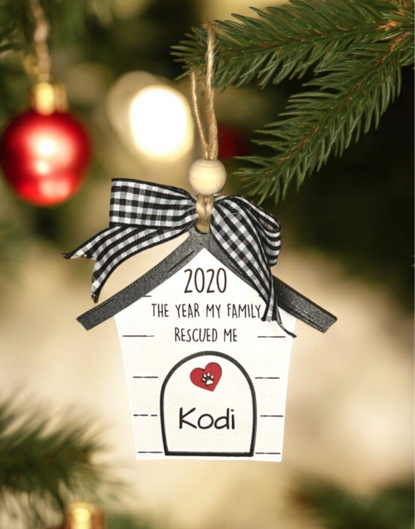 Dog House Rescue Ornament