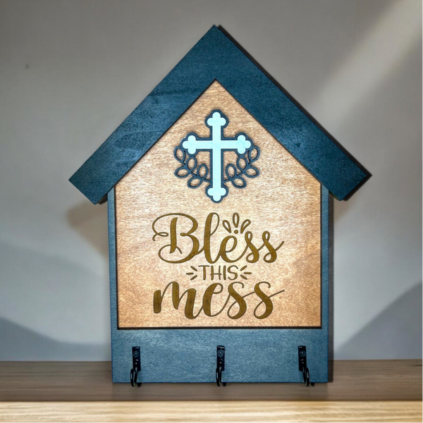 Bless This Mess Key Plaque