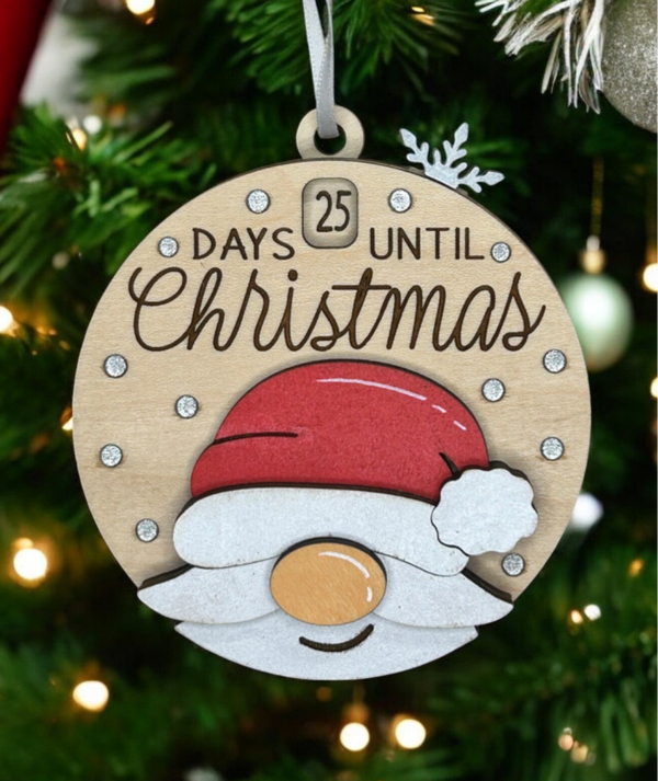 Santa Countdown Ornament