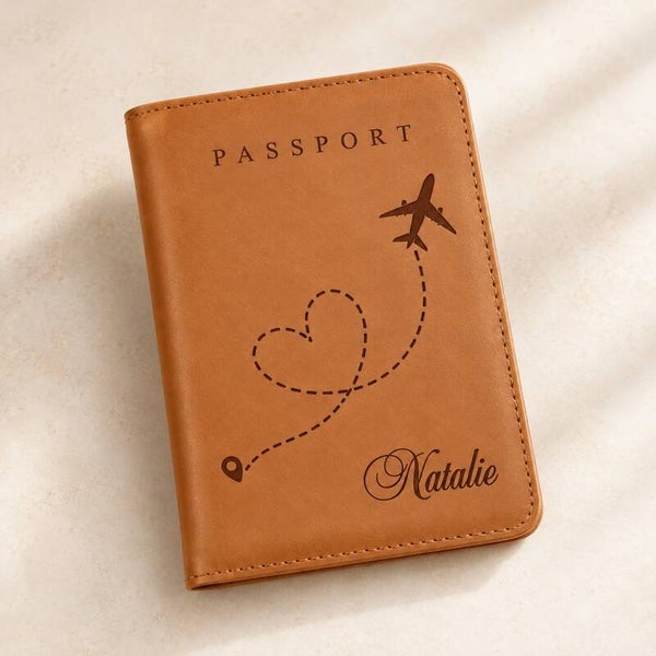Personalized Leatherette Passport Wallet