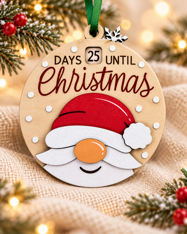 Santa Countdown Ornament