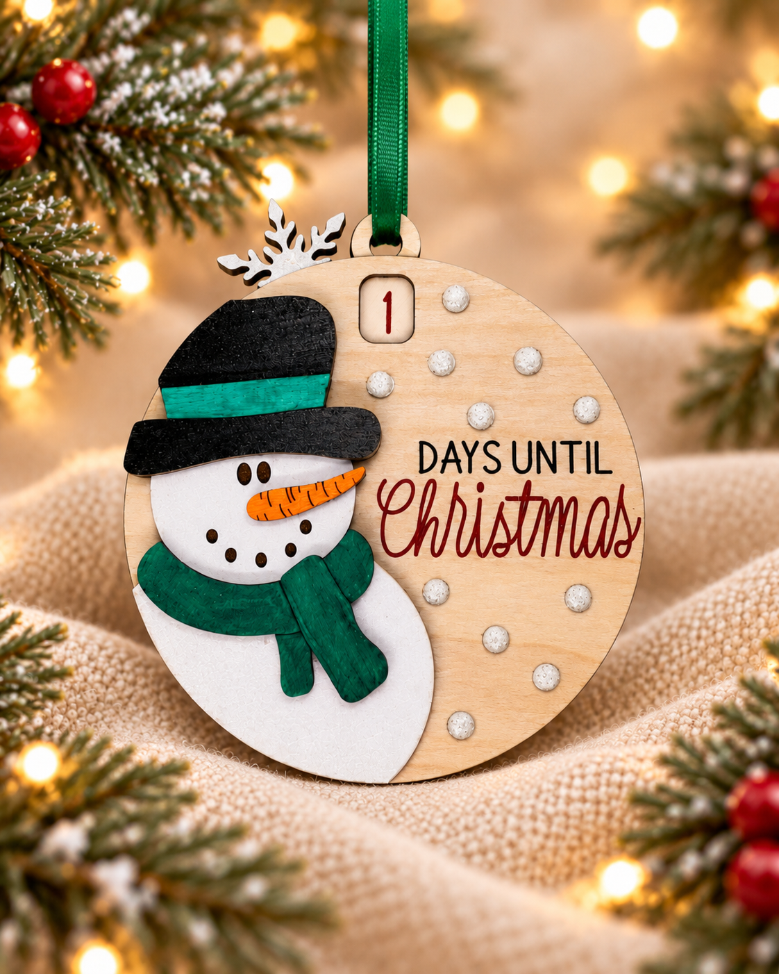 Snowman Countdown Ornament