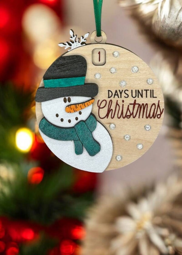 Snowman Countdown Ornament