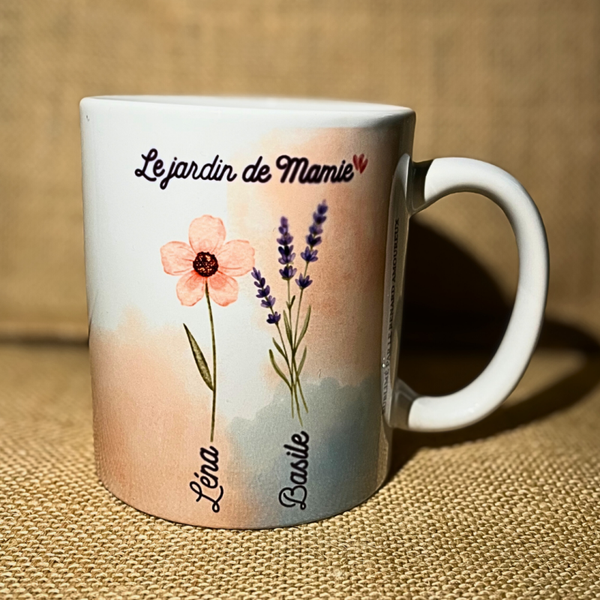 Tasse "Le jardin de ... " personnalisée