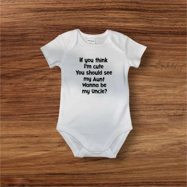 Aunt & Uncle Baby Short Sleeve Bodysuit