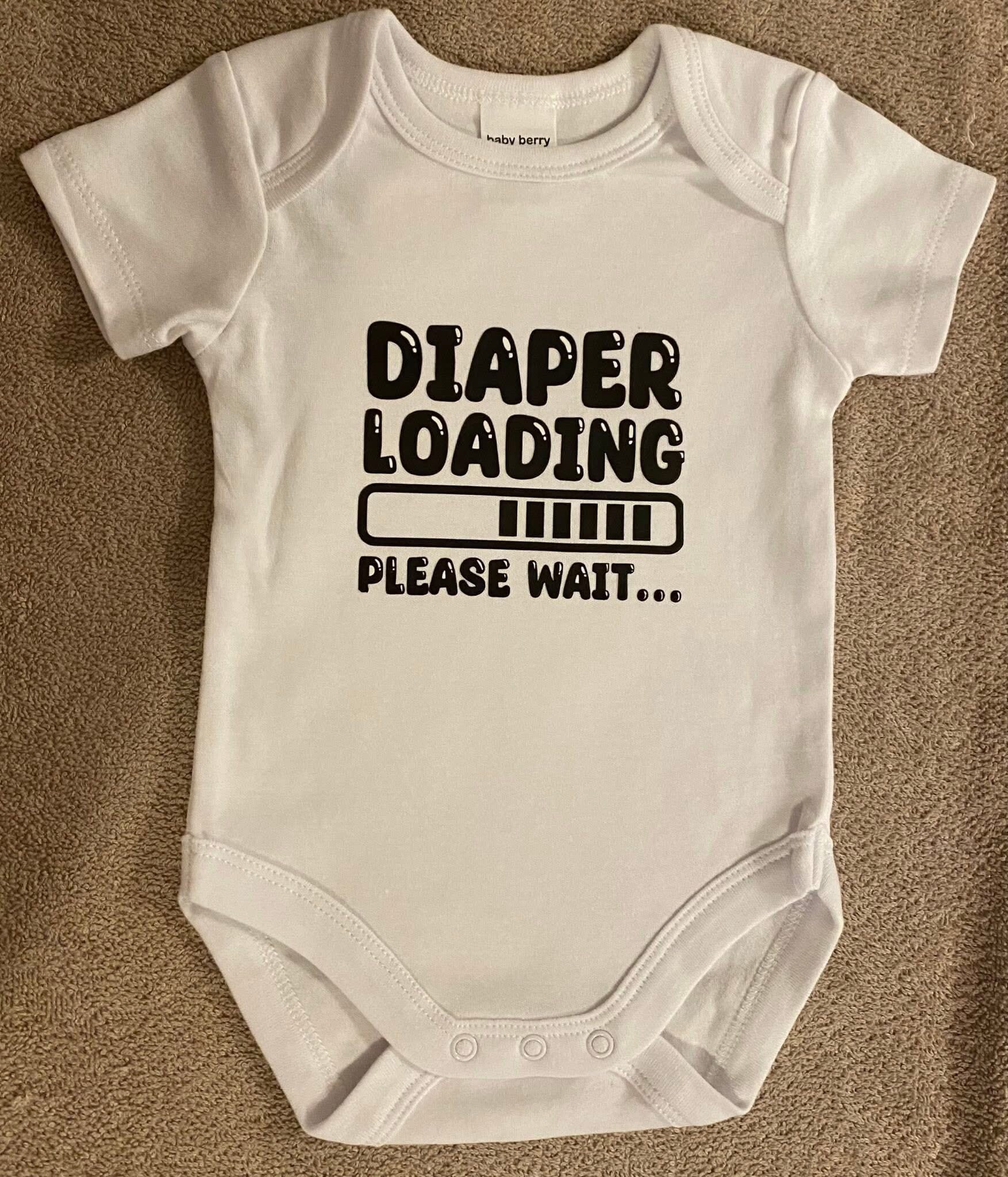 Diaper Loading Baby Short Sleeve Bodysuit