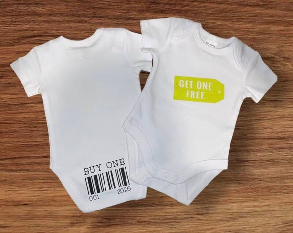 Twin Baby Short Sleeve Bodysuit