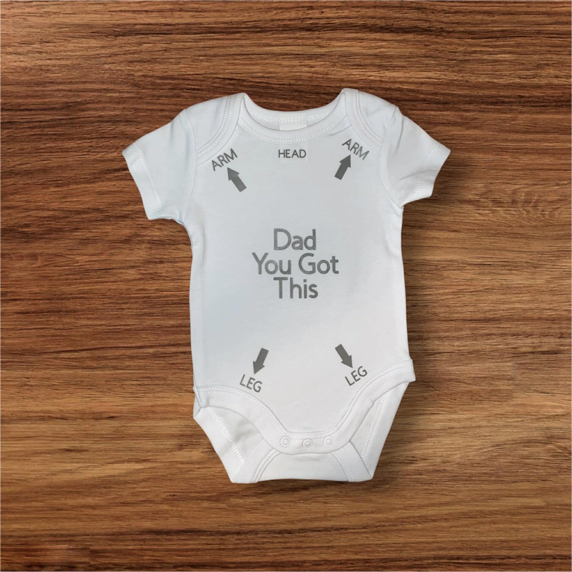Dad, You Got This (Grey) Baby Short Sleeve Bodysuit