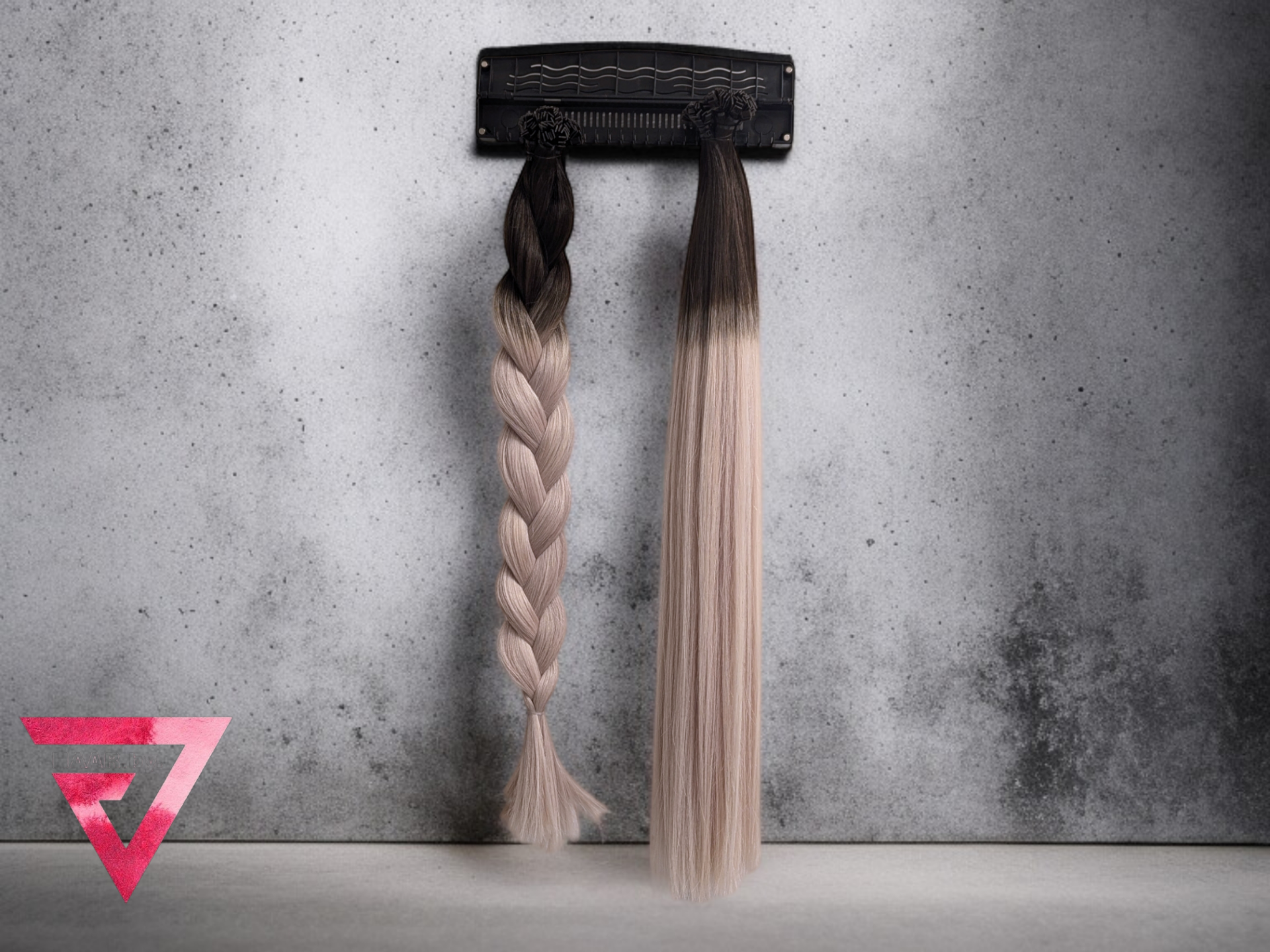 Bonding Extensions - soft rooted - Ash brown / Ice Blonde - 59cm